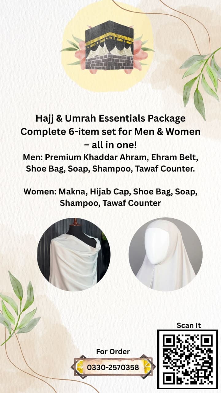 Hajj, Umrah Package for men, women