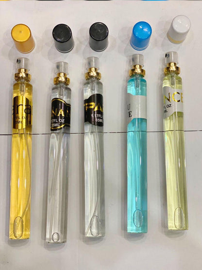 J. Pen Long LastingFragrance Pocket Perfume Set- 5 Pcs Unisex Black Liquid Perfume