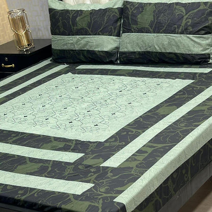 3 Pcs Cotton Sotton Patchwork Double Bedsheet