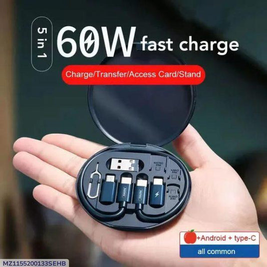 Fast charging multi function charging cable kit